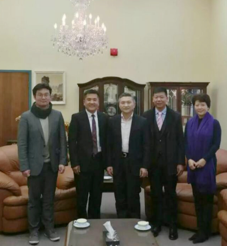 欧亿在线代表团访问中国驻加拿大使馆商务处